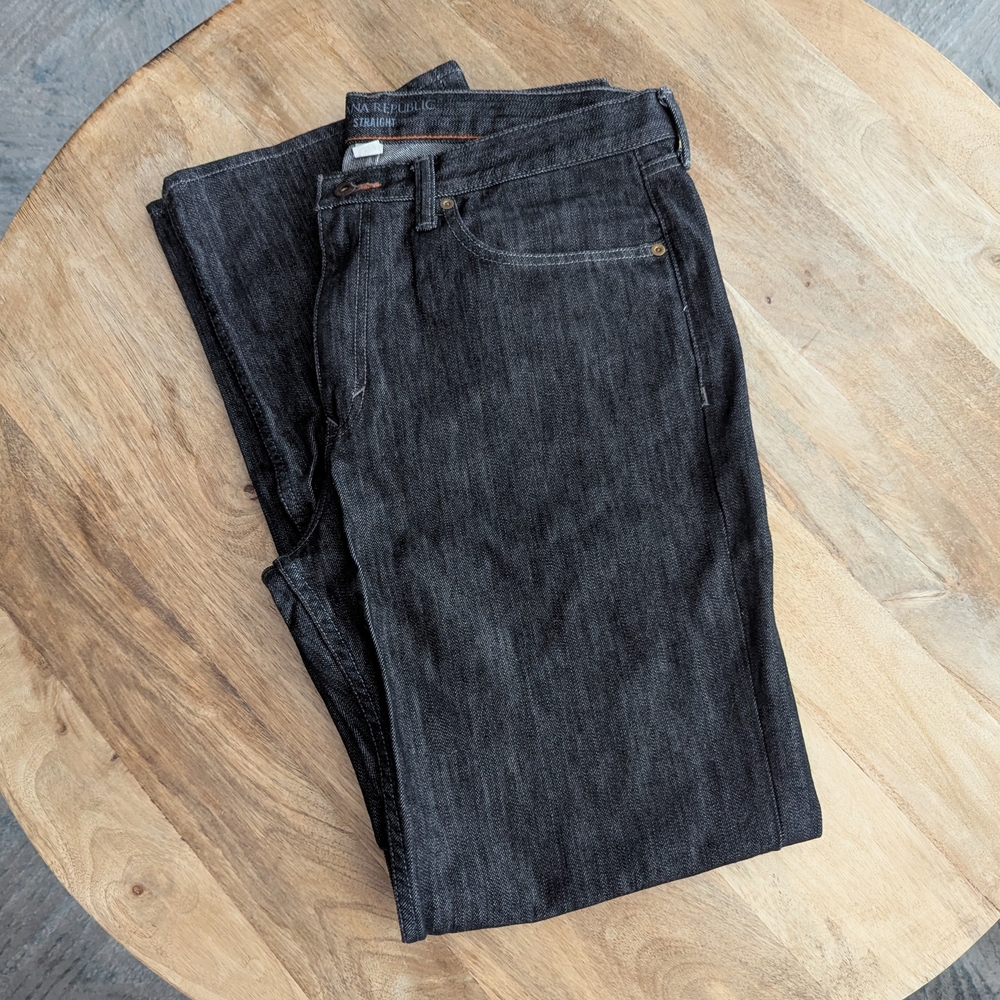 Banana Republic Black Wash Straight Jeans